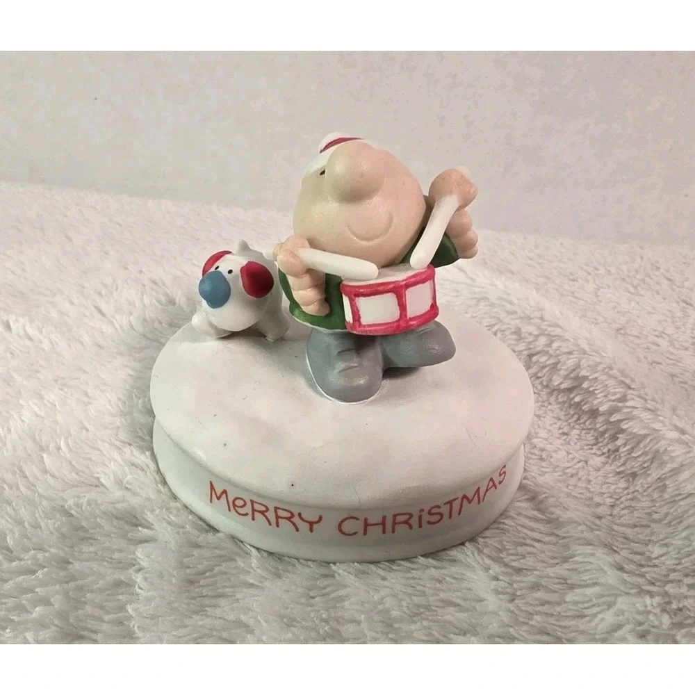 Ziggy & Fuzzy Merry‎ Christmas Drummer Boy porcelain figurine